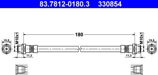 ATE 83.7812-0180.3 - Jarruletku inparts.fi