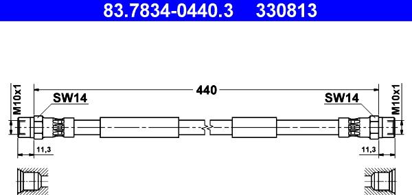 ATE 83.7834-0440.3 - Jarruletku inparts.fi