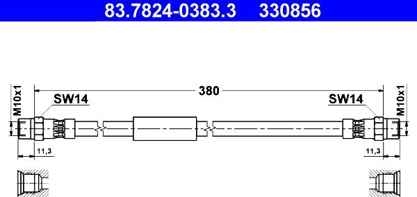 ATE 83.7824-0383.3 - Jarruletku inparts.fi