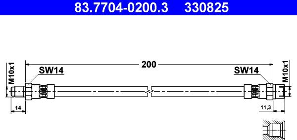 ATE 83.7704-0200.3 - Jarruletku inparts.fi