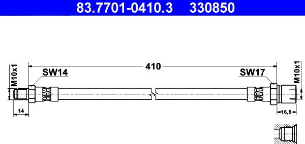 ATE 83.7701-0410.3 - Jarruletku inparts.fi