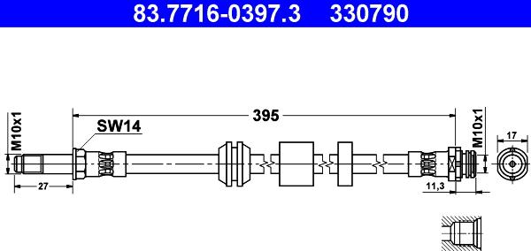 ATE 83.7716-0397.3 - Jarruletku inparts.fi