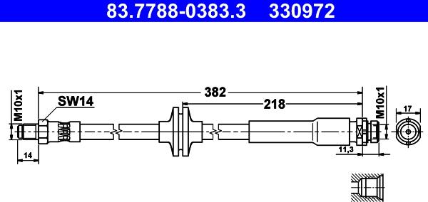 ATE 83.7788-0383.3 - Jarruletku inparts.fi