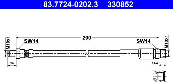 ATE 83.7724-0202.3 - Jarruletku inparts.fi