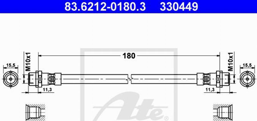 ATE 330449 - Jarruletku inparts.fi