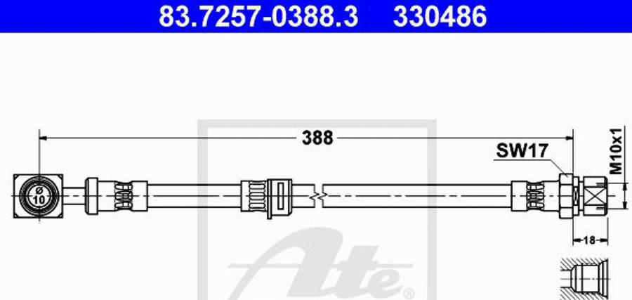 ATE 330486 - Jarruletku inparts.fi