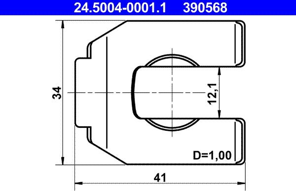 ATE 24.5004-0001.1 - Pidike, jarruletku inparts.fi