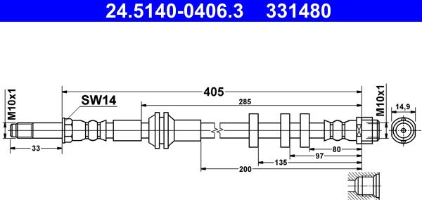 ATE 24.5140-0406.3 - Jarruletku inparts.fi