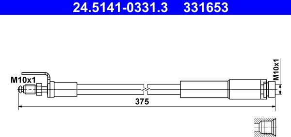 ATE 24.5141-0331.3 - Jarruletku inparts.fi