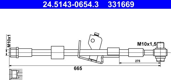 ATE 24.5143-0654.3 - Jarruletku inparts.fi