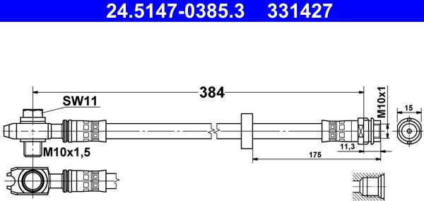 ATE 24.5147-0385.3 - Jarruletku inparts.fi