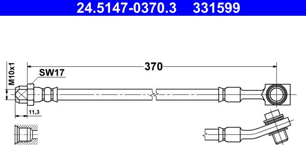 ATE 24.5147-0370.3 - Jarruletku inparts.fi