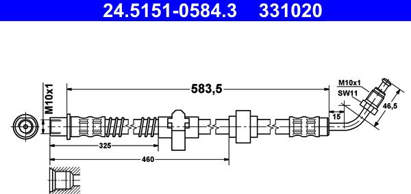 ATE 24.5151-0584.3 - Jarruletku inparts.fi