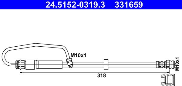 ATE 24.5152-0319.3 - Jarruletku inparts.fi