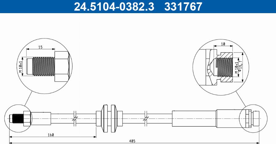 ATE 24.5104-0382.3 - Jarruletku inparts.fi