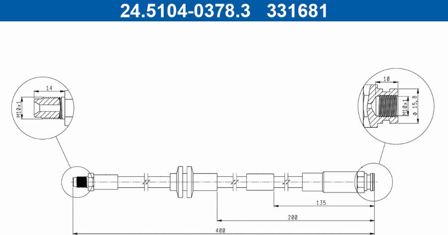 ATE 24.5104-0378.3 - Jarruletku inparts.fi