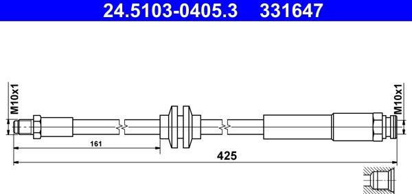 ATE 24.5103-0405.3 - Jarruletku inparts.fi