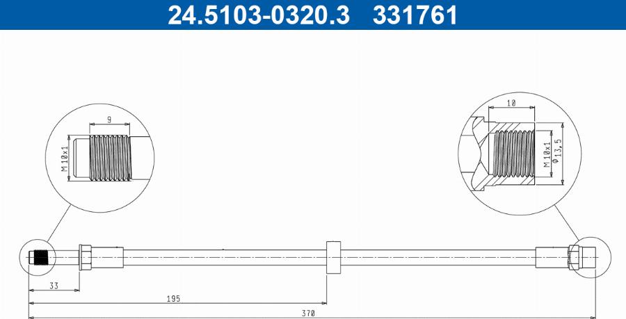 ATE 24.5103-0320.3 - Jarruletku inparts.fi