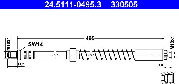 ATE 24.5111-0495.3 - Jarruletku inparts.fi