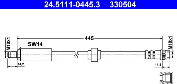 ATE 24.5111-0445.3 - Jarruletku inparts.fi