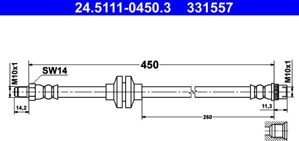 ATE 24.5111-0450.3 - Jarruletku inparts.fi