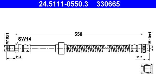 ATE 24.5111-0550.3 - Jarruletku inparts.fi