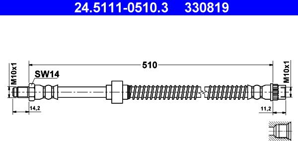 ATE 24.5111-0510.3 - Jarruletku inparts.fi