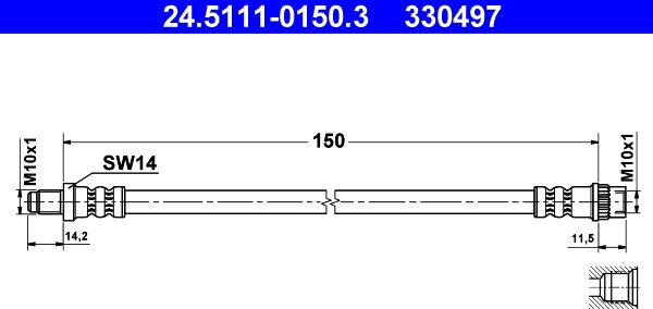 ATE 24.5111-0150.3 - Jarruletku inparts.fi