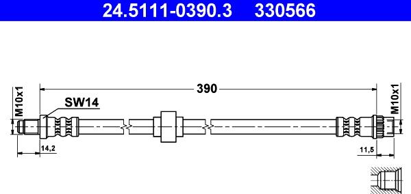 ATE 24.5111-0390.3 - Jarruletku inparts.fi