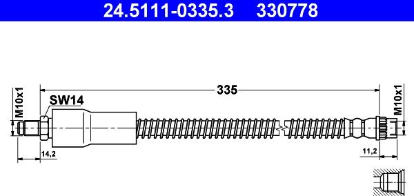 ATE 24.5111-0335.3 - Jarruletku inparts.fi