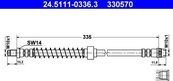 ATE 24.5111-0336.3 - Jarruletku inparts.fi