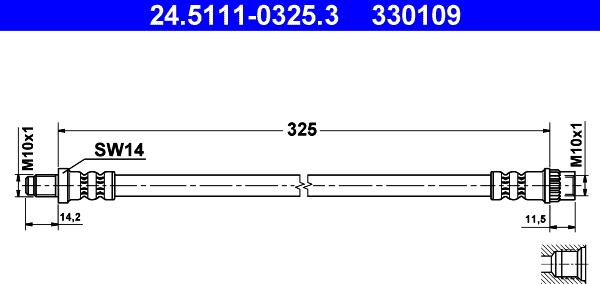 ATE 24.5111-0325.3 - Jarruletku inparts.fi