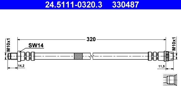 ATE 24.5111-0320.3 - Jarruletku inparts.fi