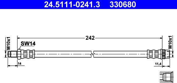 ATE 24.5111-0241.3 - Jarruletku inparts.fi