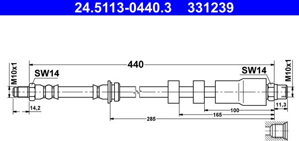 ATE 24.5113-0440.3 - Jarruletku inparts.fi