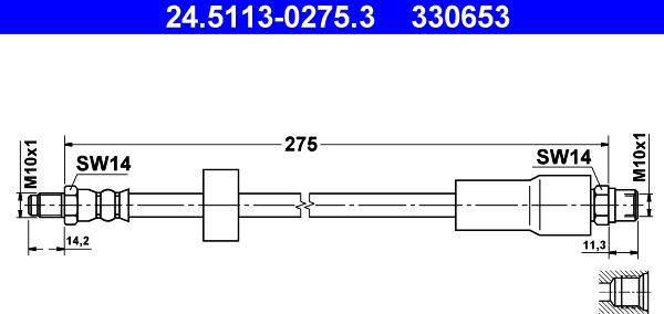 ATE 24.5113-0275.3 - Jarruletku inparts.fi