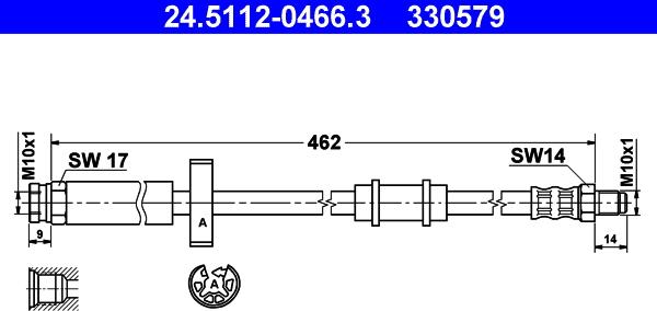 ATE 24.5112-0466.3 - Jarruletku inparts.fi