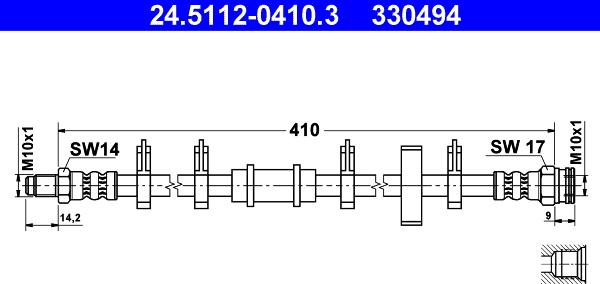 ATE 24.5112-0410.3 - Jarruletku inparts.fi