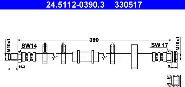 ATE 24.5112-0390.3 - Jarruletku inparts.fi