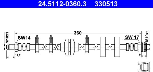 ATE 24.5112-0360.3 - Jarruletku inparts.fi