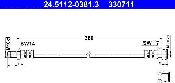 ATE 24.5112-0381.3 - Jarruletku inparts.fi