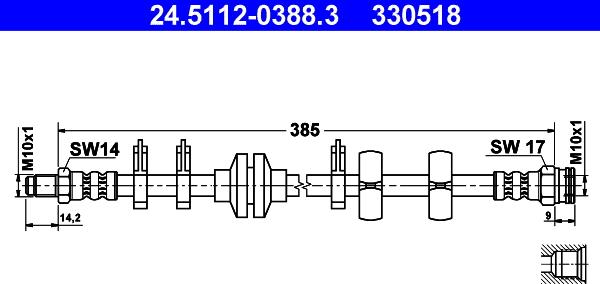 ATE 24.5112-0388.3 - Jarruletku inparts.fi