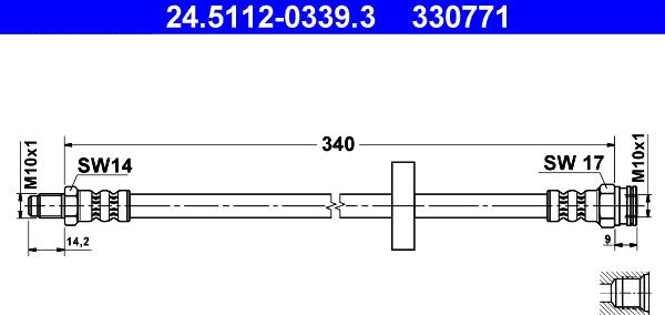 ATE 24.5112-0339.3 - Jarruletku inparts.fi