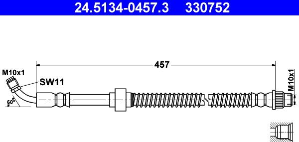 ATE 24.5134-0457.3 - Jarruletku inparts.fi