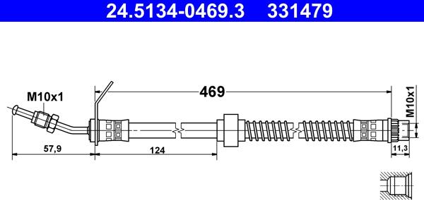 ATE 24.5134-0469.3 - Jarruletku inparts.fi