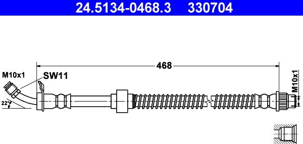 ATE 24.5134-0468.3 - Jarruletku inparts.fi