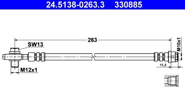 ATE 24.5138-0263.3 - Jarruletku inparts.fi