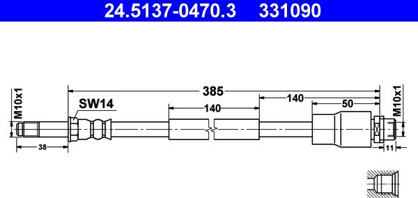 ATE 24.5137-0470.3 - Jarruletku inparts.fi