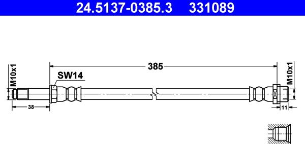 ATE 24.5137-0385.3 - Jarruletku inparts.fi