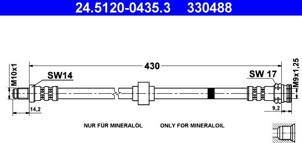 ATE 24.5120-0435.3 - Jarruletku inparts.fi